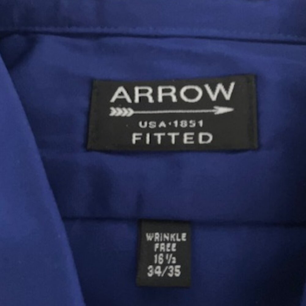 Mens Arrow Fitted Royal long sleeve shirt